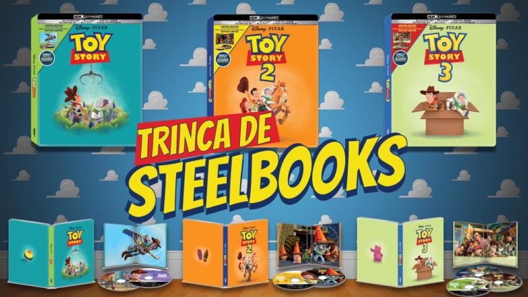 Os Steelbooks da franquia TOY STORY em blu-ray 4K